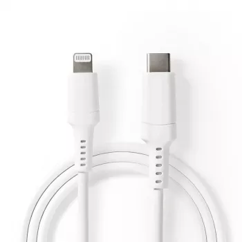 Lightning-kaabel Nedis CCGW39650WT10 1m Valge USB C
