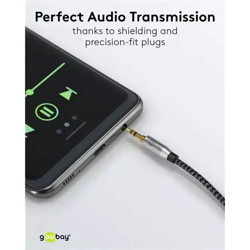 Audio kaabel WENTRONIC Goobay 65275 — 3 m, 3.5 mm TRS isane–isane, kullatud kontaktid, magnetiliselt varjestatud