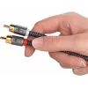 Helikaabel WENTRONIC Goobay 65300 — 2 m, 2×RCA (isane) RCA-le (isane), vask, kullatud kontaktid, magnetiliselt varjestatud