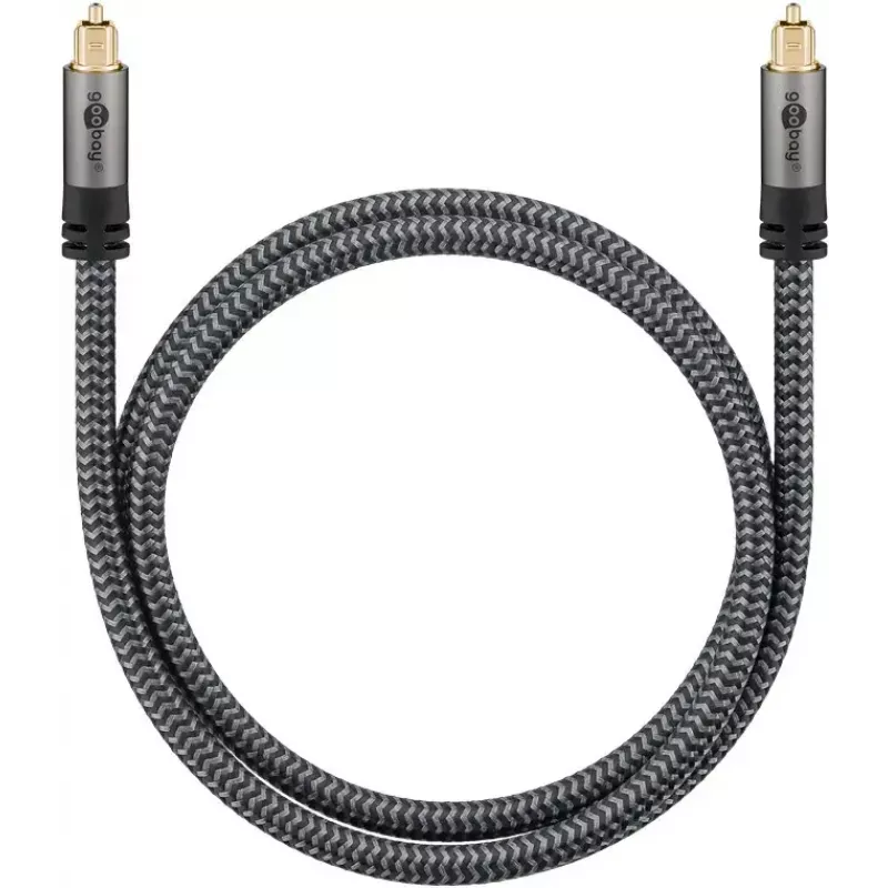Helikaabel Goobay (WENTRONIC) 65306 — 3 m TOSLINK isane-isane, vask, kullatud kontaktidega, must/hõbedane