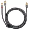 Audio kaabel WENTRONIC Goobay 65301 — 3 m, 2×RCA pistikule RCA, vaskjuhtmed, kullatud kontaktid, magnetiliselt varjestatud