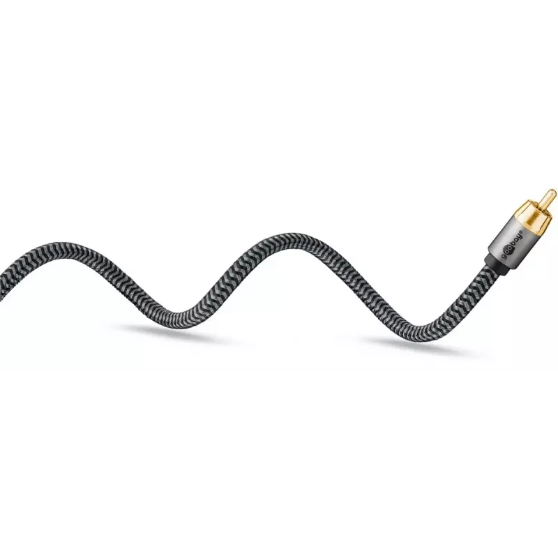 RCA audiokaabel WENTRONIC Goobay 65302 — 2xRCA RCA-le, 5 m, vask, kullatud kontaktid, magnetiliselt varjestatud