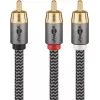 RCA audiokaabel WENTRONIC Goobay 65302 — 2xRCA RCA-le, 5 m, vask, kullatud kontaktid, magnetiliselt varjestatud