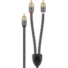 RCA audiokaabel WENTRONIC Goobay 65302 — 2xRCA RCA-le, 5 m, vask, kullatud kontaktid, magnetiliselt varjestatud