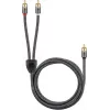 RCA audiokaabel WENTRONIC Goobay 65302 — 2xRCA RCA-le, 5 m, vask, kullatud kontaktid, magnetiliselt varjestatud