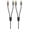 Helikaabel WENTRONIC Goobay 65291 — 2×RCA isane 2×RCA isasele, 0,5 m, vask, kullatud kontaktid, magnetiliselt varjestatud