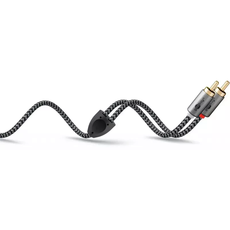 Audio kaabel WENTRONIC Goobay 65294 — 2×RCA isane 2×RCA isasele, 3 m, vask, kullatud kontaktid, magnetiliselt varjestatud