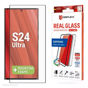 Displex ekraanikaitse + ümbris Samsung Galaxy S24 Ultra jaoks, Eco paigaldusraam, täiskate