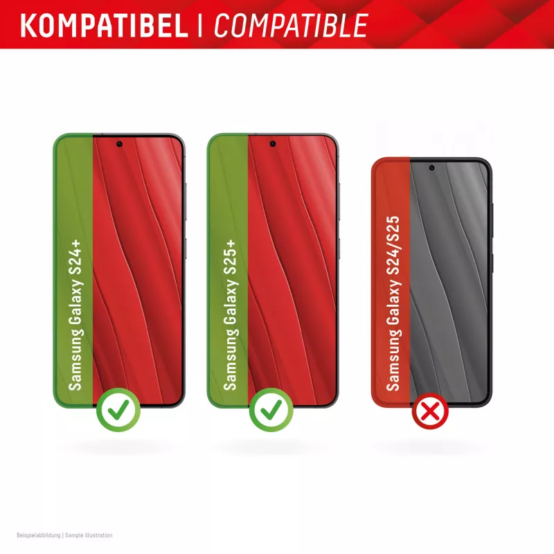 Displex Smart Glass (9H) Samsung Galaxy S24+/S25+ jaoks, paigalduskleebis, purunemiskindel