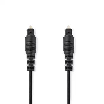 Nedis CAGL25000BK10 helikaabel 1 m TOSLINK must