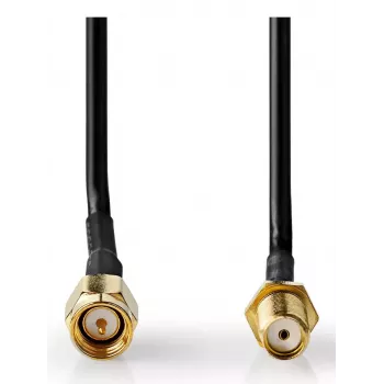 Koaksiaalkaabel Nedis CSGL02010BK10 1 m SMA Must