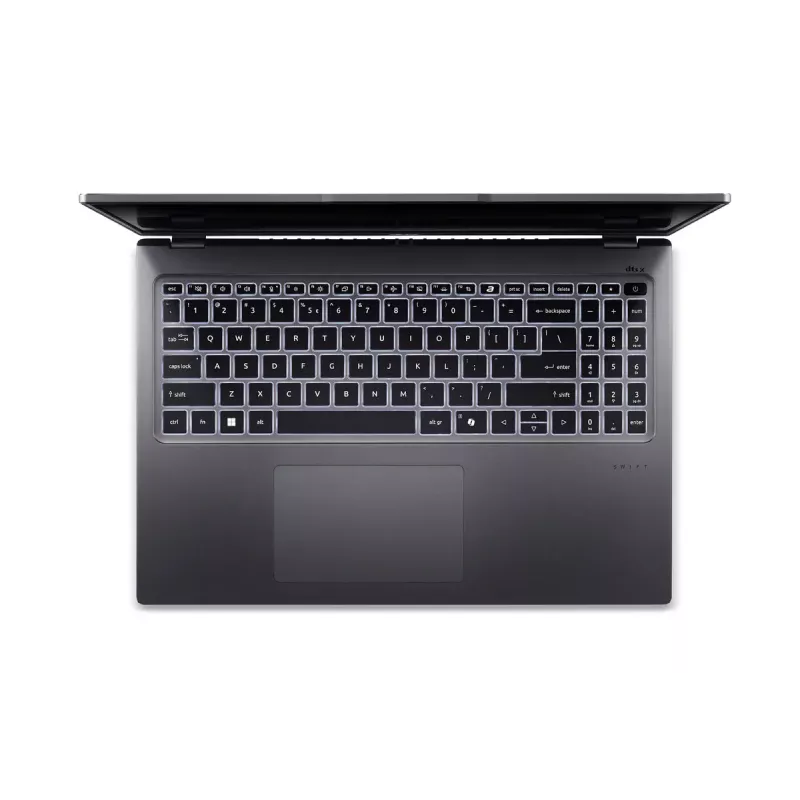 Sülearvuti Acer Swift Go 16 SFG16-72-76Q5 — Intel Core Ultra 7 155U, 16 tolli (40,6 cm) 3.2K 16 GB LPDDR5, 512 GB SSD, Windows 11 Home, hall