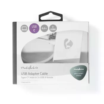 Liidese jaotur Nedis CCBW65960WT02 Valge 0,2 m kaabel