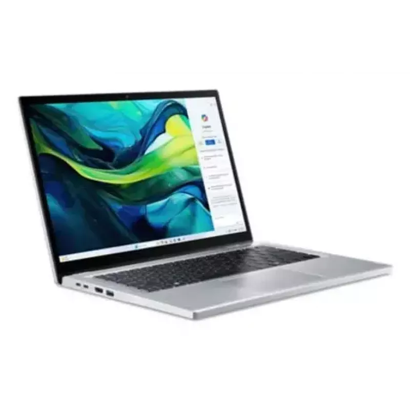 Konverteeritav sülearvuti Acer Aspire Go Spin 14 AGSP14-31PT-36R6 — 14-tolline WUXGA puuteekraan, Intel Core 3 N355 1.9 GHz, 16 GB LPDDR5, 512 GB SSD, Windows 11 Home, hõbedane