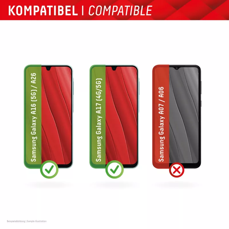 Displex Smart Glass (9H) Samsung Galaxy A26/A16 (5G)/A17 (4G/5G) jaoks, paigalduskleebis, purunematu