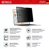 Displex PRIVACY SAFE eemaldatav 2-suunaline privaatsusfilter sülearvutile/sülearvutile (raamita) 13,3'' (16:9)