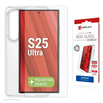 Displex ekraanikaitse + ümbris Samsung Galaxy S25 Ultra jaoks, Eco paigaldusraam, kriimustuskindel