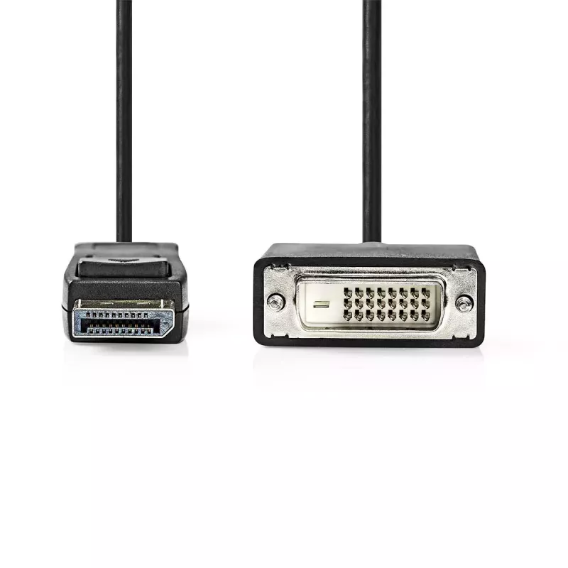 Videokaabli adapter Nedis CCGL37200BK20 2m DisplayPort-DVI-D Must