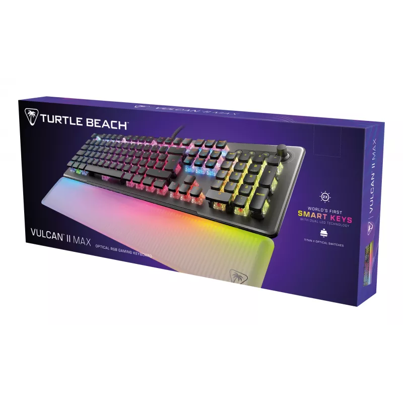 Turtle Beach Vulcan II Max klaviatuur Mängimine USB QWERTZ Saksa Must