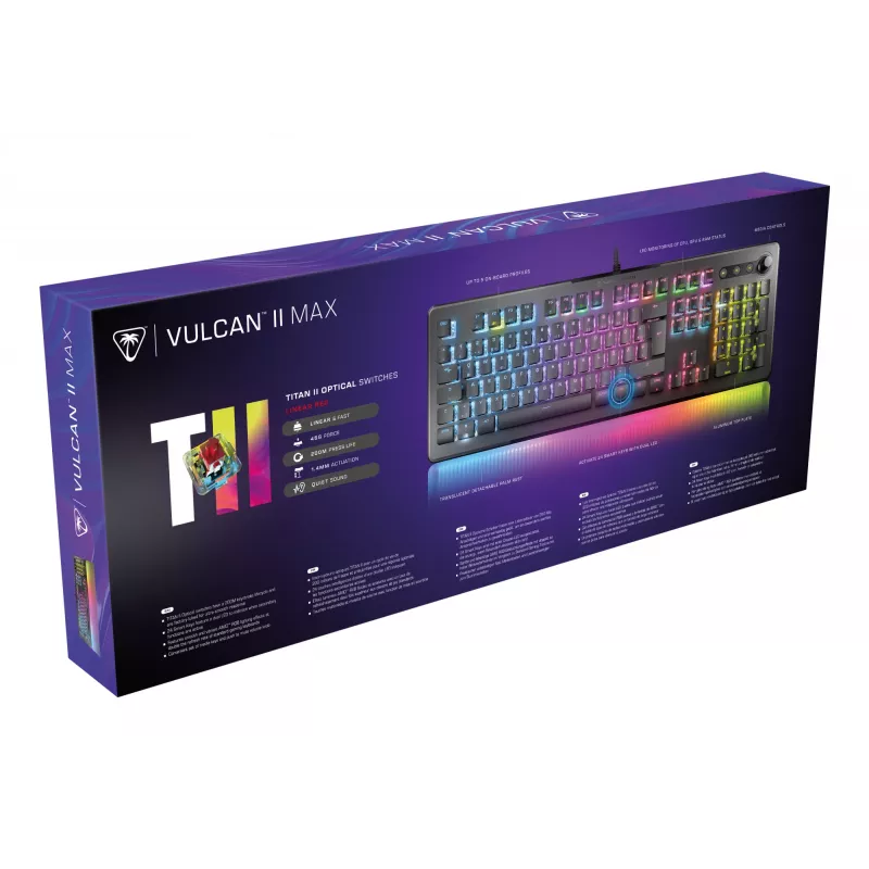 Turtle Beach Vulcan II Max klaviatuur Mängimine USB QWERTZ Saksa Must