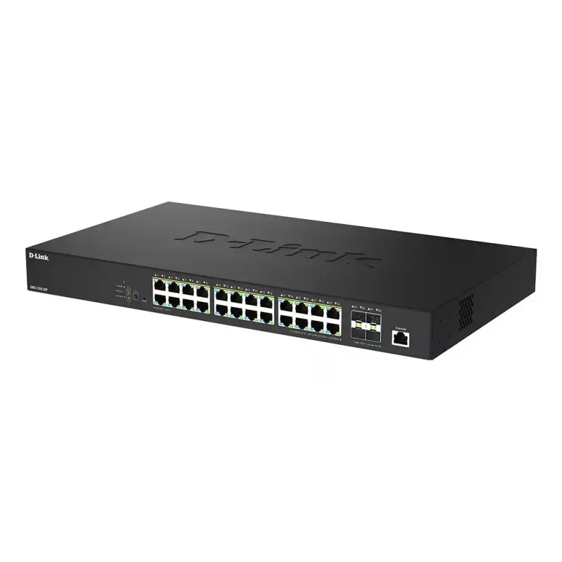D-Link 28-pordine 2,5G mitme-gigabitine PoE++ nutikas hallatav kommutaator 4x10G SFP+ pordiga