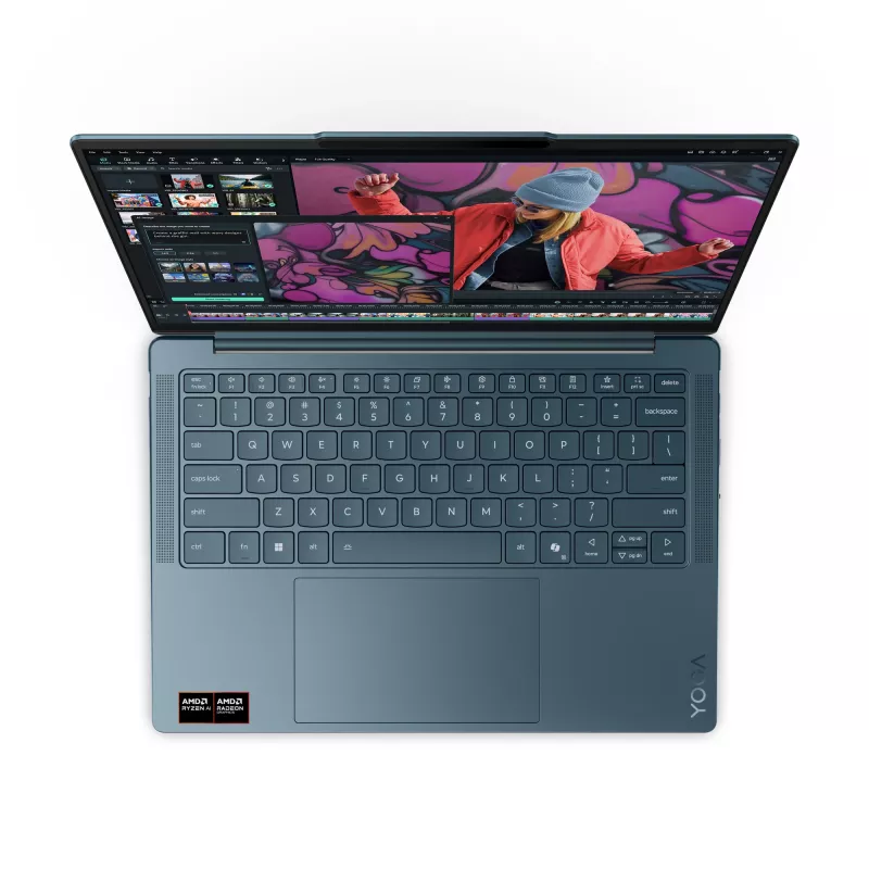 Lenovo Yoga Slim 7 14AKP10 Copilot+ PC AMD Ryzen™ AI 7 350 Sülearvuti 35,6 cm (14 tolli) 2.8K 16 GB LPDDR5-SDRAM 512 GB SSD Wi-Fi 7 (802.11be) Windows 11 Home Siniroheline