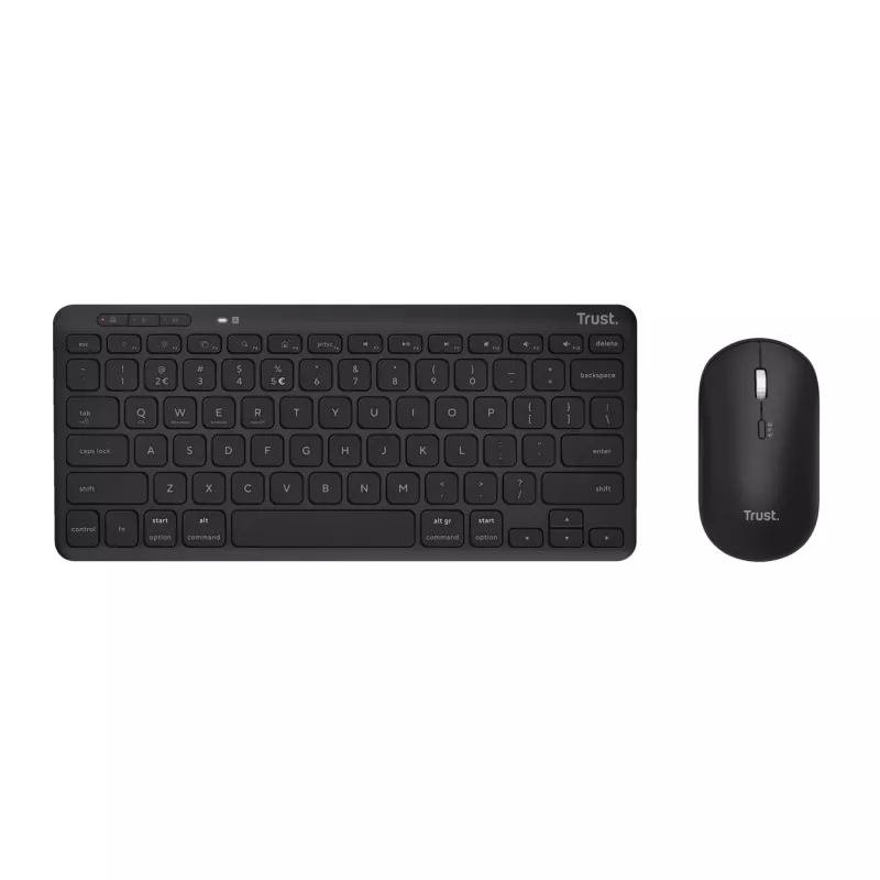 Trust Lyra klaviatuur hiirega Kontor RF-juhtmevaba + Bluetooth QWERTZ saksa Must