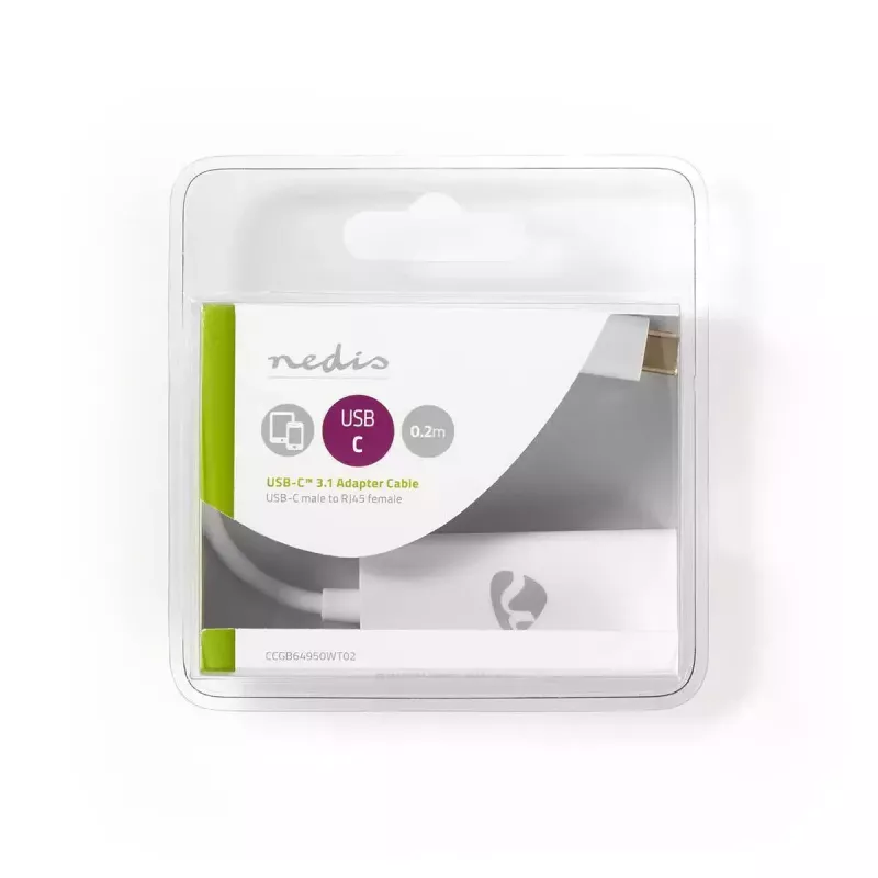 Võrgukaabel Nedis CCGB64950WT02 RJ-45 Cat8.1 0,2 m Valge