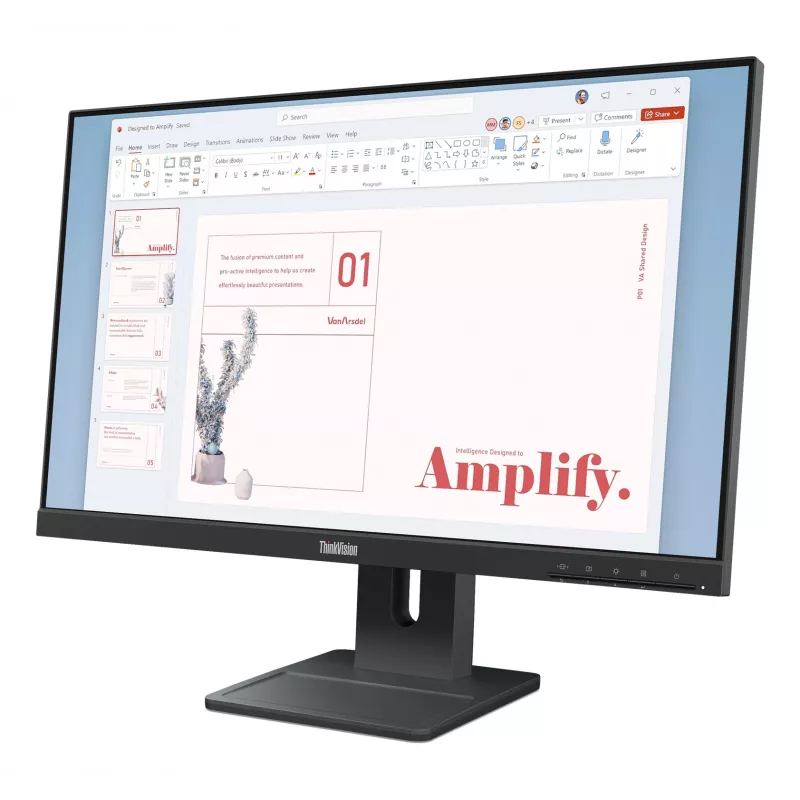 Lenovo ThinkVision E24-40 monitor, 60,5 cm (23,8 tolli), 1920 x 1080 pikslit, Full HD, LCD, 6 ms, must