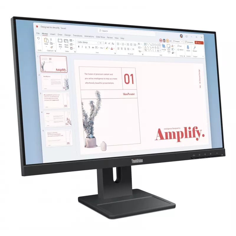 Lenovo ThinkVision E24-40 monitor, 60,5 cm (23,8 tolli), 1920 x 1080 pikslit, Full HD, LCD, 6 ms, must