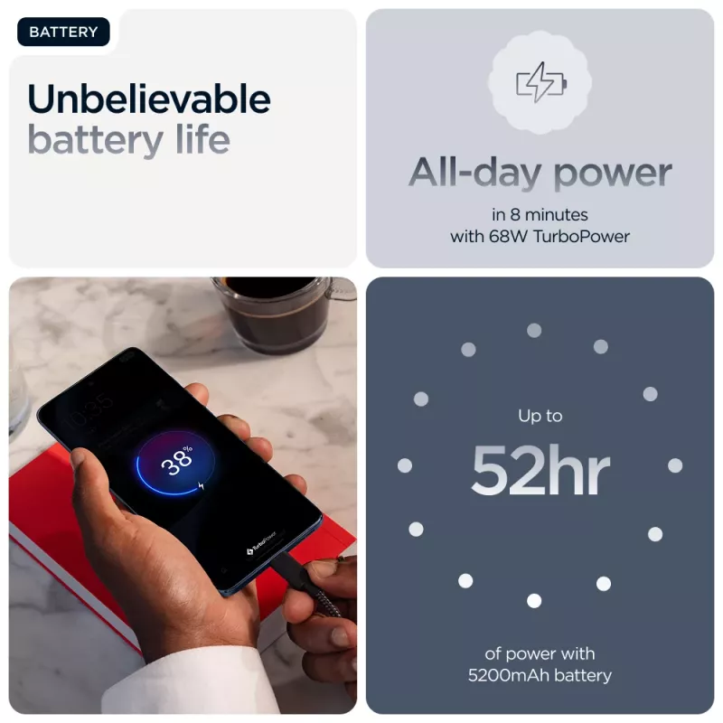 Nutitelefon Motorola edge 60 fusion — 6.67 tolli OLED, MediaTek Dimensity 7300, 8 GB muutmälu, 256 GB, 50+13 MP, 5200 mAh, Dual SIM, hall