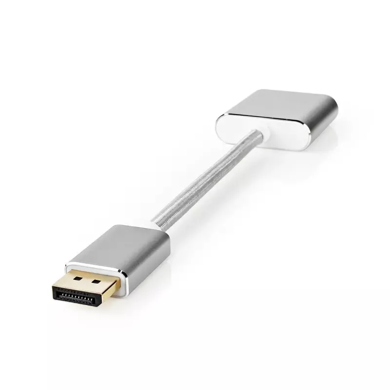 Nedis CCTB37250AL02 videokaabli adapter 0.2 m DisplayPort DVI-D hõbedane