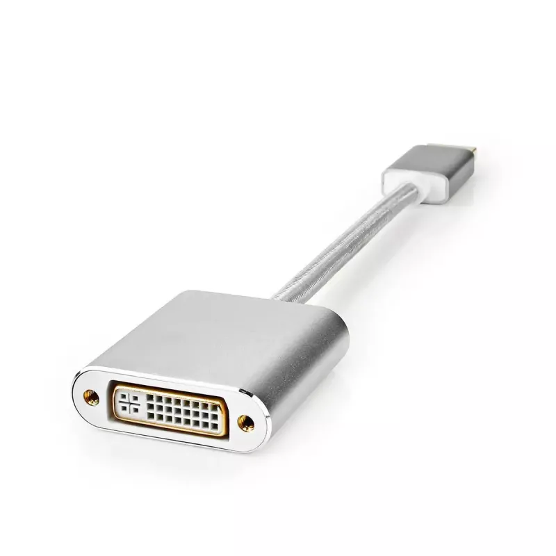 Nedis CCTB37250AL02 videokaabli adapter 0.2 m DisplayPort DVI-D hõbedane