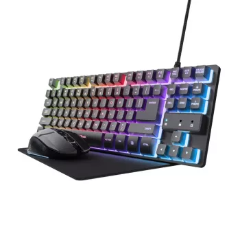 Trust GXT 794 klaviatuur Hiir kaasas Mängimine USB QWERTZ Saksa Must