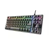 Trust GXT 794 klaviatuur Hiir kaasas Mängimine USB QWERTZ Saksa Must