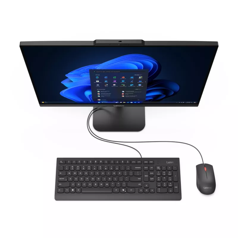 Lenovo V100 Intel® N N100 60,5 cm (23,8 tolli) 1920 x 1080 pikslit All-in-One arvuti 8 GB DDR4-SDRAM 256 GB SSD Windows 11 Pro Wi-Fi 6 (802.11ax) Must