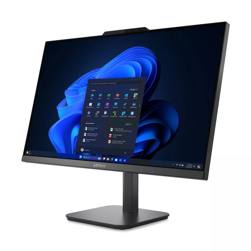 Lenovo V100 Intel® N N100 60,5 cm (23,8 tolli) 1920 x 1080 pikslit All-in-One arvuti 8 GB DDR4-SDRAM 256 GB SSD Windows 11 Pro Wi-Fi 6 (802.11ax) Must