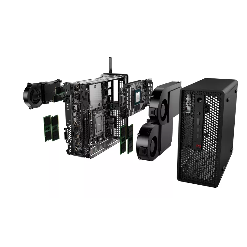 Lenovo ThinkStation P3 Ultra SFF Intel® Core™ i7 i7-14700K 32 GB DDR5-SDRAM 512 GB SSD Windows 11 Pro Tööjaam Must