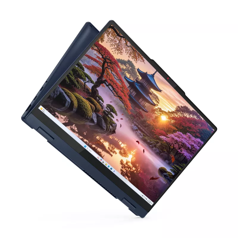 Lenovo IdeaPad 5 2-in-1 14AKP10 Copilot+ PC AMD Ryzen™ AI 7 350 Hübriid (2-in-1) 35,6 cm (14 tolli) Puuteekraan WUXGA 16 GB LPDDR5x-SDRAM 1 TB SSD Wi-Fi 7 (802.11be) Windows 11 Home Saksa Sinine