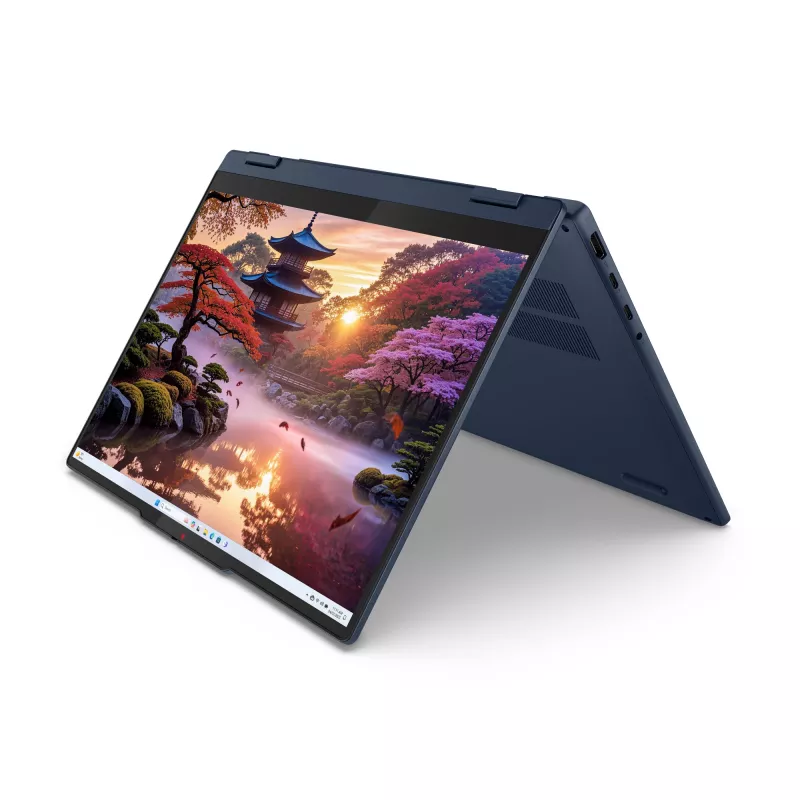 Lenovo IdeaPad 5 2-in-1 14AKP10 Copilot+ PC AMD Ryzen™ AI 7 350 Hübriid (2-in-1) 35,6 cm (14 tolli) Puuteekraan WUXGA 16 GB LPDDR5x-SDRAM 1 TB SSD Wi-Fi 7 (802.11be) Windows 11 Home Saksa Sinine