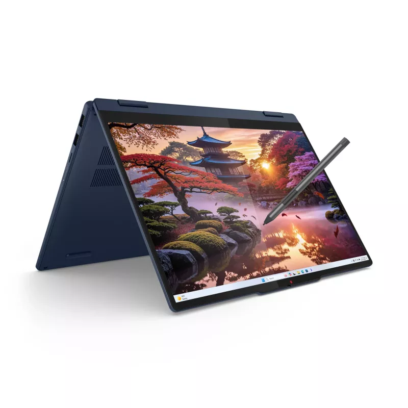 Lenovo IdeaPad 5 2-in-1 14AKP10 Copilot+ PC AMD Ryzen™ AI 7 350 Hübriid (2-in-1) 35,6 cm (14 tolli) Puuteekraan WUXGA 16 GB LPDDR5x-SDRAM 1 TB SSD Wi-Fi 7 (802.11be) Windows 11 Home Saksa Sinine