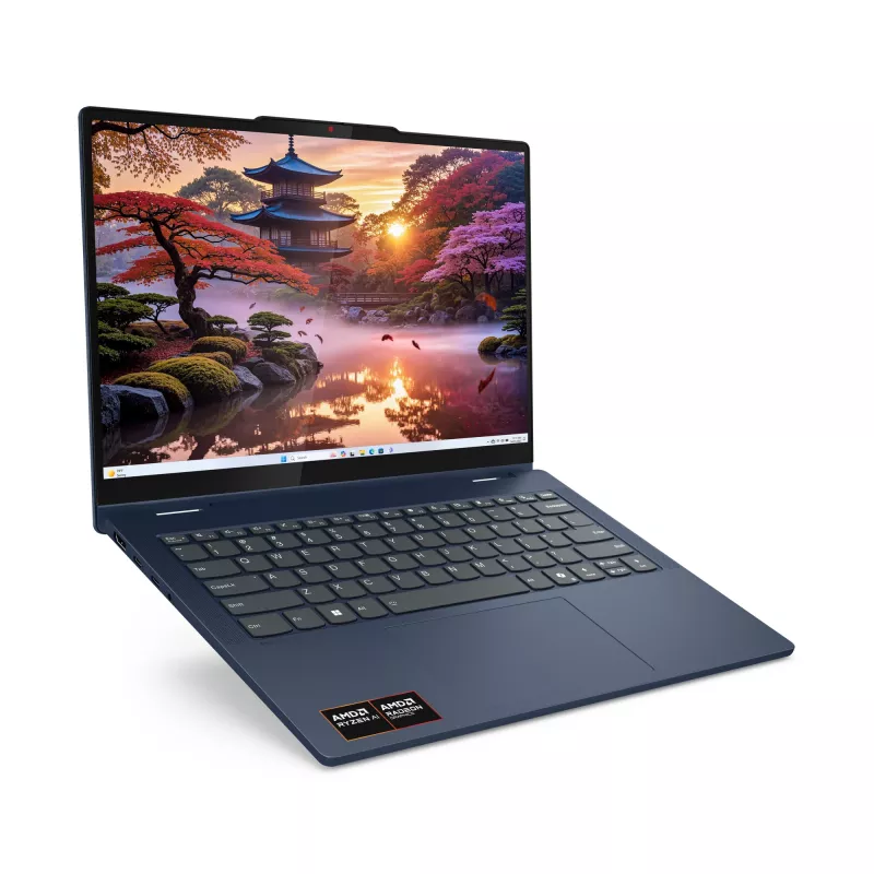 Lenovo IdeaPad 5 2-in-1 14AKP10 Copilot+ PC AMD Ryzen™ AI 7 350 Hübriid (2-in-1) 35,6 cm (14 tolli) Puuteekraan WUXGA 16 GB LPDDR5x-SDRAM 1 TB SSD Wi-Fi 7 (802.11be) Windows 11 Home Saksa Sinine