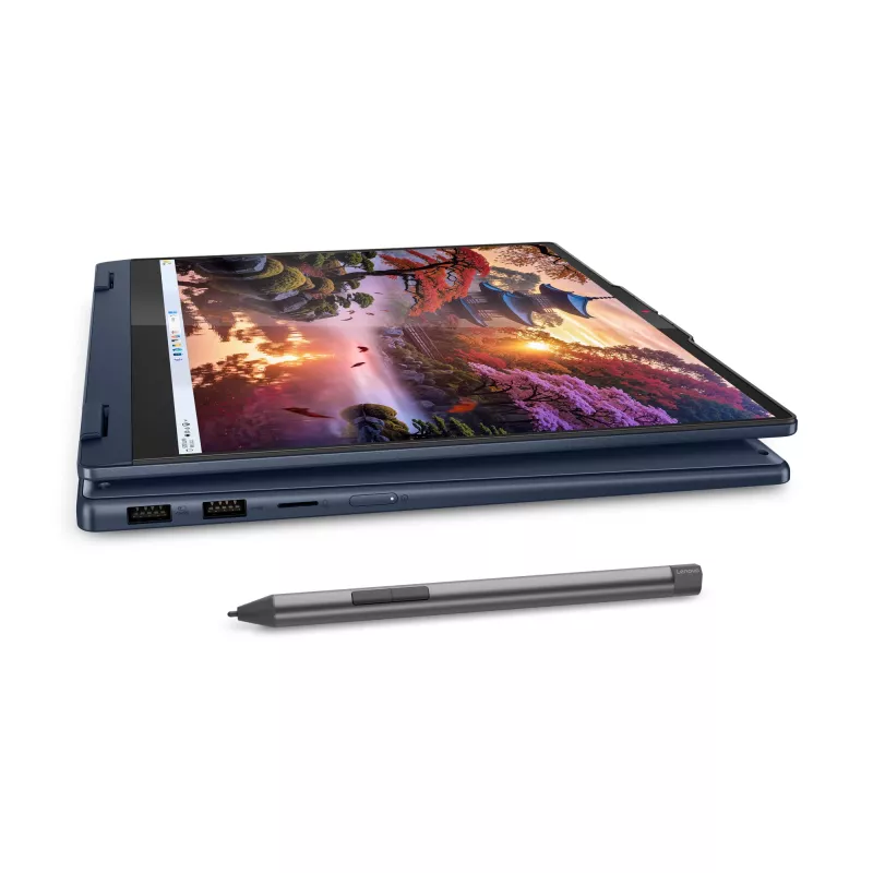 Lenovo IdeaPad 5 2-in-1 14AKP10 Copilot+ PC AMD Ryzen™ AI 7 350 Hübriid (2-in-1) 35,6 cm (14 tolli) Puuteekraan WUXGA 16 GB LPDDR5x-SDRAM 1 TB SSD Wi-Fi 7 (802.11be) Windows 11 Home Saksa Sinine