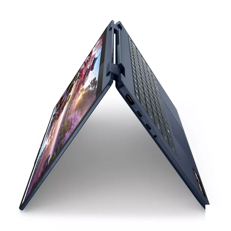 Lenovo IdeaPad 5 2-in-1 14AKP10 Copilot+ PC AMD Ryzen™ AI 7 350 Hübriid (2-in-1) 35,6 cm (14 tolli) Puuteekraan WUXGA 16 GB LPDDR5x-SDRAM 1 TB SSD Wi-Fi 7 (802.11be) Windows 11 Home Saksa Sinine
