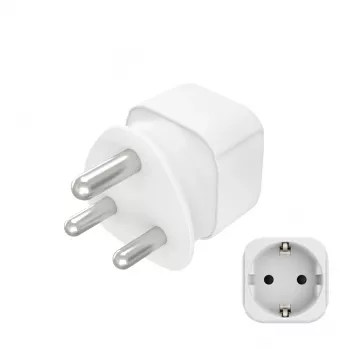 Hama 00223440 toitepistiku adapter tüüp M tüüp C (Europlug)+tüüp F valge