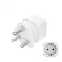 Hama 00223440 toitepistiku adapter tüüp M tüüp C (Europlug)+tüüp F valge