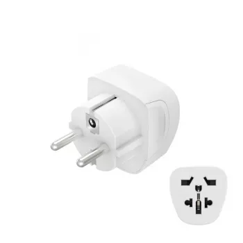 Hama 00223456 toitepistikupesa adapter, tüüp E/F hübriid, universaalne, valge