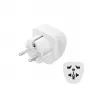 Hama 00223456 toitepistikupesa adapter, tüüp E/F hübriid, universaalne, valge
