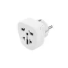 Hama 00223456 toitepistikupesa adapter, tüüp E/F hübriid, universaalne, valge