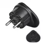 Hama 00223454 toitepistiku adapter tüüp E/F hübriid universaalne Must